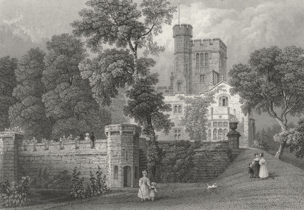 BUILDINGS. St Clare Lord Vernon-Bartlett c1840 old antique print picture